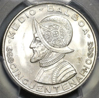 1953 PCGS MS 66 Panama 1/2 Balboa Mint State Silver Coin (20020901C)