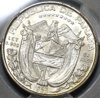 1953 PCGS MS 66 Panama 1/2 Balboa Mint State Silver Coin (20020901C)
