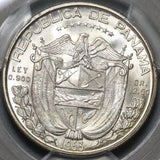 1953 PCGS MS 67 Panama 1/2 Balboa Mint State Silver Coin POP 6/0 (20051501C)