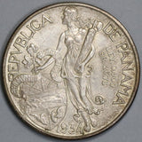 1934 Panama Balboa AU 90% Silver Dollar Coin (23112806R)