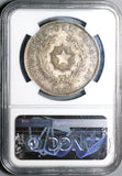 1889 NGC MS 61 Paraguay Peso Lion Liberty Cap Silver Crown Coin (22022301C)