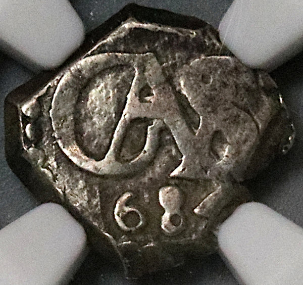 1684 NGC VF 35 Peru Cob 1/2 Real Lima Spain Colonial Silver Coin POP 2/0 (23031401C)