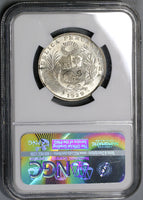 1929 NGC MS 63 PERU Silver 1/2 Sol Coin Lot B (18091107C)