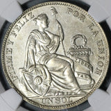 1931 NGC AU 58 Peru 1 Sol Silver Seated Liberty 24,000 Minted Coin (21012702C)