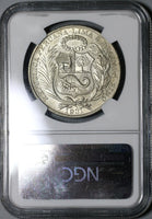 1931 NGC AU 58 Peru 1 Sol Silver Seated Liberty 24,000 Minted Coin (21012702C)