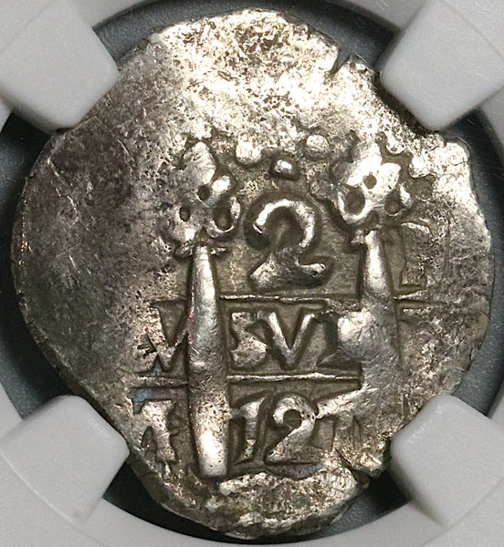 1727 NGC Peru Cob 2 Reales Lima VF Spain Philip V Colonial Silver Coin (21122903C)