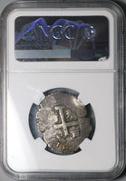 1735 NGC VF 35 Peru Cob 2 Reales Spain Colonial Philip V Silver Coin POP 1/0 (22061301C)