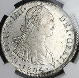 1805 NGC MS 61 Peru 8 Reales Charles IIII Lima Pillars Silver Dollar Coin (23031001C)