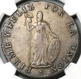 1828 NGC XF 40 Peru Cuzco 8 Reales Standing Liberty Silver Coin (23032802C)