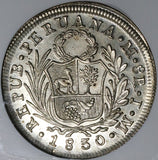 1830 NGC MS 61 Peru 8 Reales Lima Standing Liberty Silver Dollar Coin (21102701C)