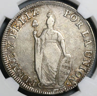 1835 NGC XF 45 Peru 8 Reales Lima Silver Dollar Coin (21102501C)
