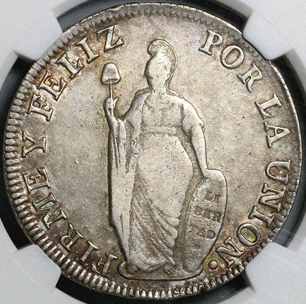 1835 NGC XF 45 Peru 8 Reales Lima Silver Dollar Coin (21102501C