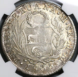 1835 NGC XF 45 Peru 8 Reales Lima Silver Dollar Coin (21102501C)