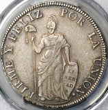 1832-C PCGS AU 50 Peru Cuzco 8 Reales Standing Liberty Coin POP 2/1 (23012504C)