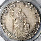 1832-C PCGS AU 50 Peru Cuzco 8 Reales Standing Liberty Coin POP 2/1 (23012504C)