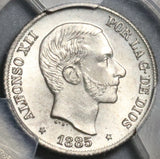 1885 PCGS MS 65 Philippines 10 Centimos Silver Spain Colony GEM Coin (21070601C)