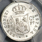 1885 PCGS MS 65 Philippines 10 Centimos Silver Spain Colony GEM Coin (21070601C)