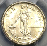 1917-S PCGS MS 64 Philippines 10 Centavos Mint State Silver Coin (19101801C)