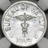 1913 NGC MS 62 Philippines 1/2 Centavo Culion Leper Colony Coin (20022304C)