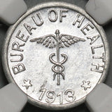 1913 NGC MS 62 Philippines 1/2 Centavo Culion Leper Colony Coin (20120203C)