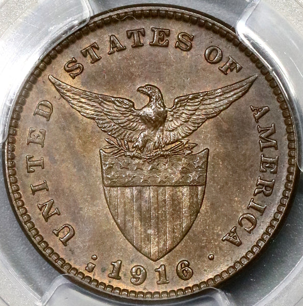 1916-S PCGS MS 64  Philippines 1 Centavo Mint State Scarce Date Coin (18111201D)