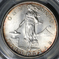 1908-S PCGS MS 62 Philippines Peso Mint State USA Silver USA Coin (21051601D)