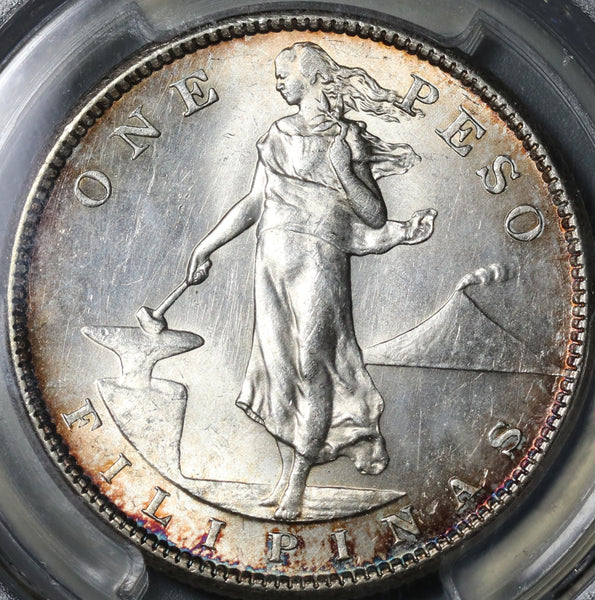 1908-S PCGS MS 62 Philippines Peso Mint State USA Silver USA Coin