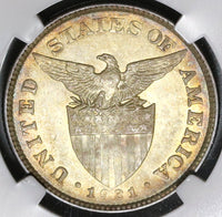 1921 NGC MS 63 Philippines 50 Centavos Mint State Silver Coin (20012302C)