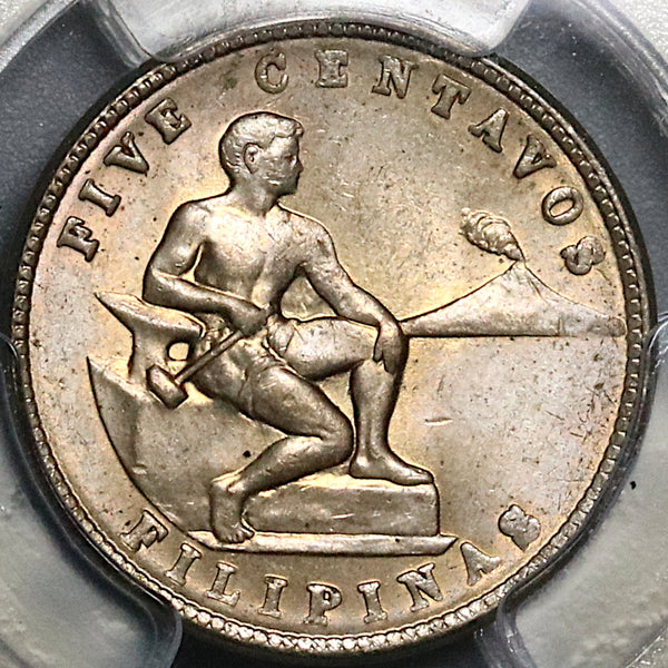 1938-M PCGS MS 64 Philippines 5 Centavos Manila Mint Pedigree Coin (22050602C)