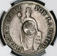 1834 NGC VF 35 Philippines 8 reales F.7.0 Counterstamp 1829 Peru Lima Coin (21030901C)