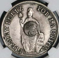 1834 NGC VF 35 Philippines 8 reales F.7.0 Counterstamp 1829 Peru Lima Coin (21030901C)