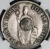 1834 NGC VF 35 Philippines 8 reales F.7.0 Counterstamp 1829 Peru Lima Coin (21030901C)