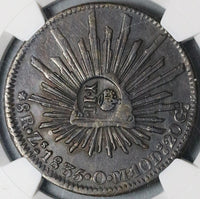 1835 NGC XF Det Philippines 8 Reales Y II Counterstamp Mexico Zacatecas Zs Coin (22020801D