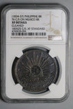 1835 NGC XF Det Philippines 8 Reales Y II Counterstamp Mexico Zacatecas Zs Coin (22020801D