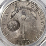 1834 PCGS VF Det Philippines Double Counterstamp Chile 8 Reales (18120502C)