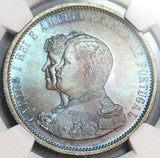 1898 NGC MS 65 Portugal 1000 Reis India Discovery Mint State Coin (19091903C)