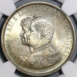 1898 NGC MS 65 Portugal 1000 Reis India Discovery Mint State Coin (21031302C)