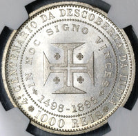 1898 NGC MS 65 Portugal 1000 Reis India Discovery Mint State Coin (21031302C)