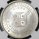 1898 NGC MS 65 Portugal 1000 Reis India Discovery Mint State Coin (21031302C)