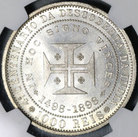 1898 NGC MS 65 Portugal 1000 Reis India Discovery Mint State Coin (21031302C)