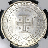 1898 NGC MS 65 Portugal 1000 Reis India Discovery Mint State Coin (21031302C)