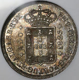 1829 MS 63 Portugal 200 Reis Miguel Rare Silver Coin POP 4/1 (22012602C)