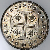 1829 MS 63 Portugal 200 Reis Miguel Rare Silver Coin POP 4/1 (22012602C)
