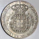 1823 NGC AU 58  Portugal 400 Reis Silver Coin (20012501D)