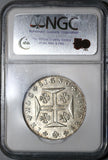 1823 NGC AU 58  Portugal 400 Reis Silver Coin (20012501D)