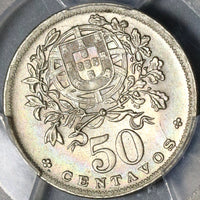 1946 PCGS MS 64 Portugal 50 Centavos Liberty Head Key Date Coin POP 8/0 (21042901C)