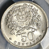 1947 PCGS MS 66 Portugal 50 Centavos Liberty Head Coin POP 3/0 (21042902C)