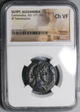 186 NGC Ch VF Commodus Roman Egypt Alexandria Tetradrachm Zeus Head (21092002C)