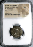 242 NGC XF Gordian III Roman Egypt Alexandria Tetradrachm Tyche Standing Year 6 (19113002C)