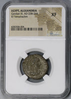 240 NGC XF Gordian III Roman Egypt Alexandria Tetradrachm Homonia Year 4 (21091705C)
